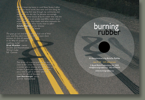 dvd cover design Burning Rubber documentary